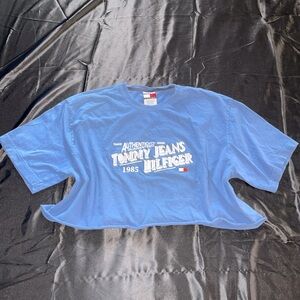 Tommy Hilfiger blue crop top